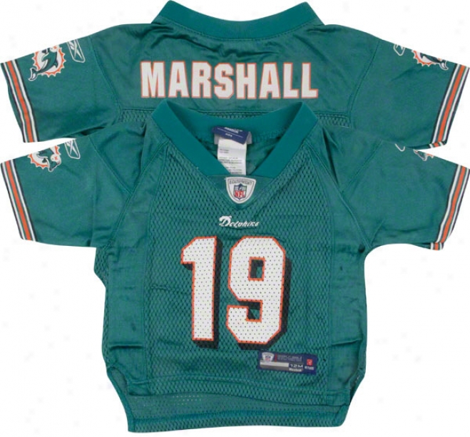 Brandon Marshall Aqua Reebok Nfl Replica Miami Dolphins Babe Jersey