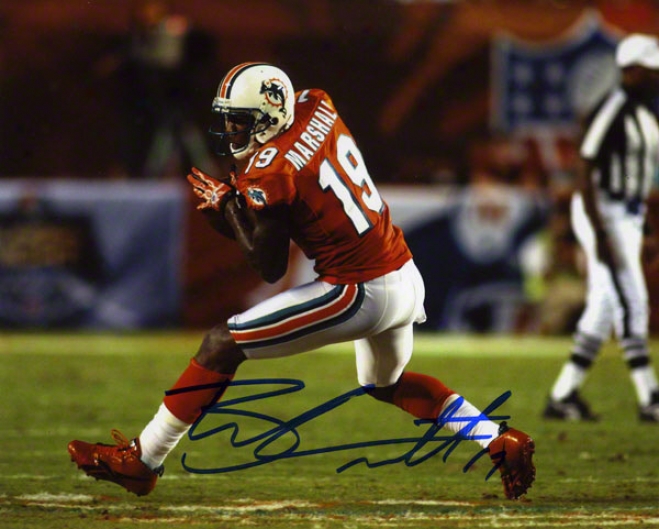 Brandon Marshall Autographed 8x10 Photograph  Details: Miami Dolphins, Horizontal, Catch