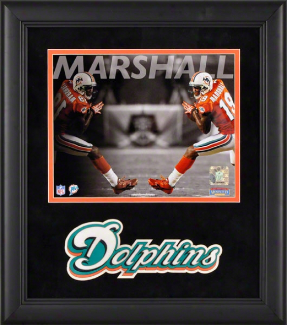 Brandon Marshall Framed Pohtograph  Details: 8x10, Reflections, Miami Dolphins