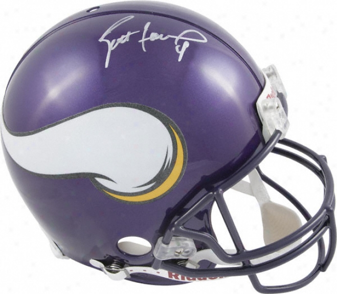 Brett Favre Autographed Pro-line Helmet  Details: Minnesota Vikings, Autthentic Riddell Helmet