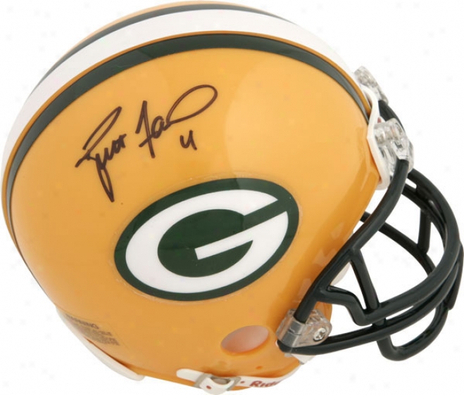 Brett Favre Green Bay Packers Auyographed Mini-football Helmet