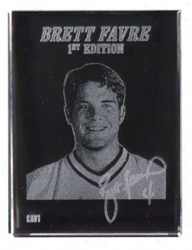 Brett Favre Green Bay Packers Engraved Card Crystal