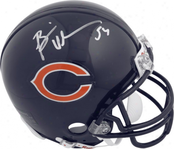 Brian Urlacher Chicago Bears Autographed Riddell Mini Helmet