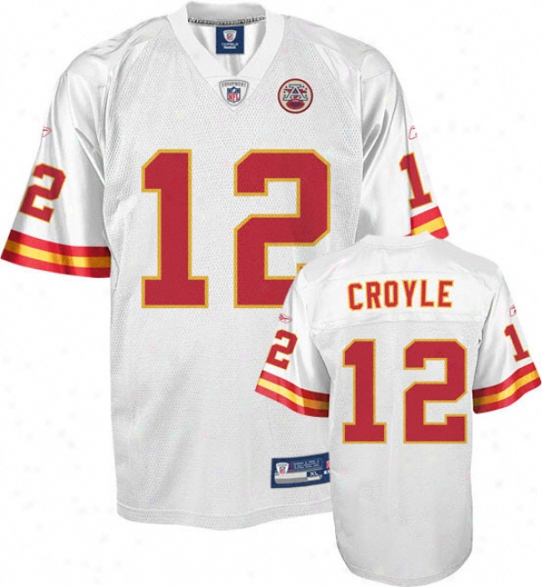 Brodie Croyle Jersey: Reebok White Replica #12 Kansas City Chiefs Jersey