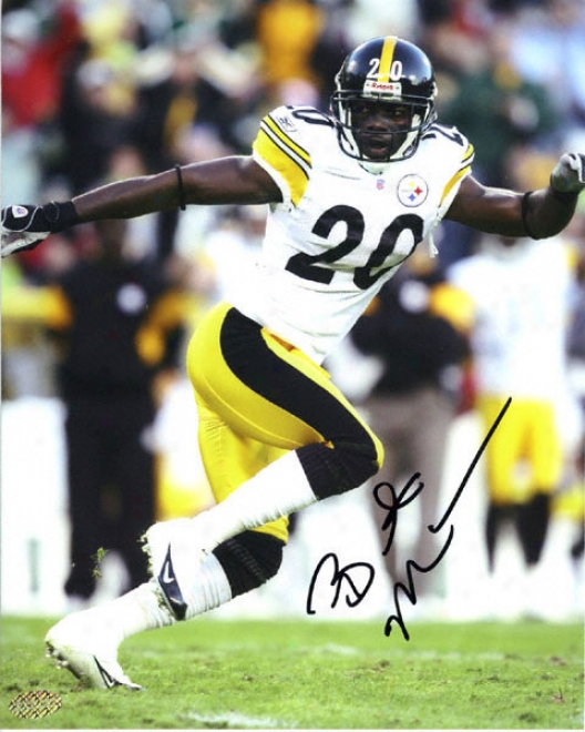Bryant Mcfadden Pittsburgh Steelers  -Breaking Downfield - 8x10 Autograph3d Photograph