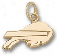 Buffalo Bills 10k Gold Buffalo Loyo 5/16'' Pendant