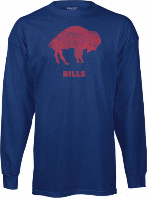 Buffalo Bills -blue- Clasqic Nfl Throwback Logo Long Sleeve T-shirt