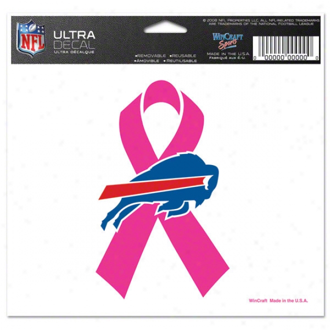 Buffal Bills Breast Cancer Awareness 4x6 Ultra Decal