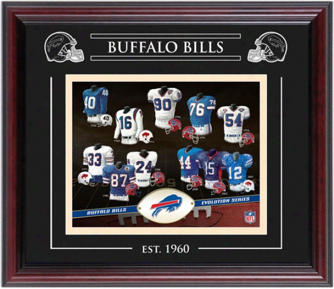 Buffalo Bills - Evolving - Frzmed 8x10 Collage With Laser Etching
