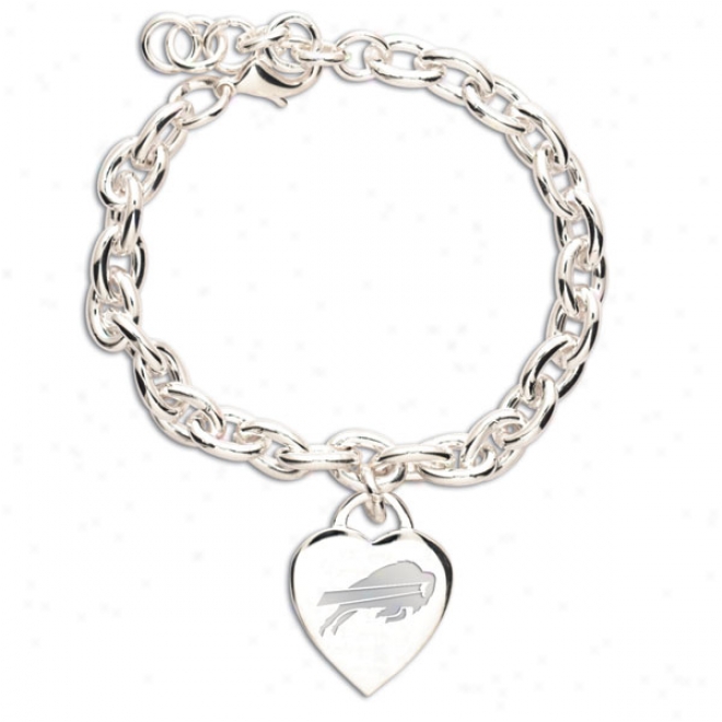 Buffalo Bills Heart Charm Bracelet