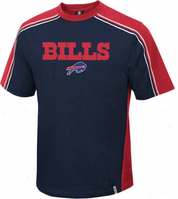 Buffalo Bills Navy Upgrade Short Sleeve Crew