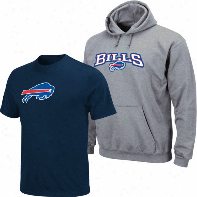 Buffali Bills Standard Set T-shirt And Hooded Sweatshirt Combo Pack