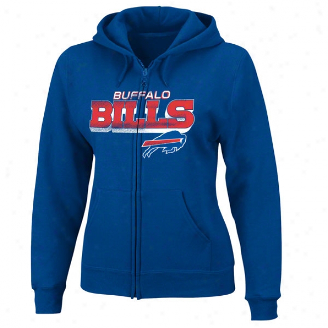 Buffalo Bills Women's Football Classic Iii Navy Hooded Sweatshirt