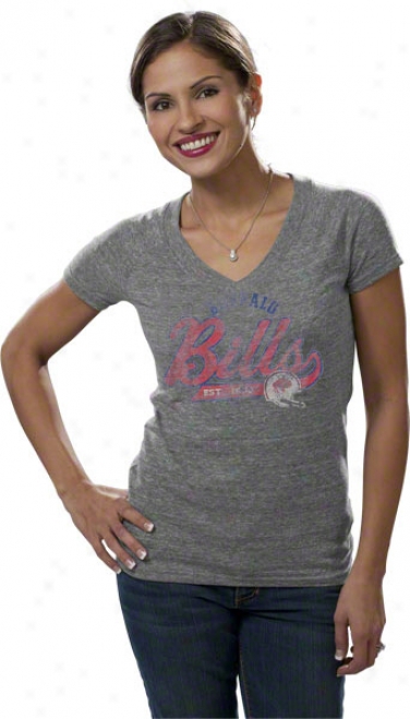 Buffalo Bills Women's Tri-blend Arched Tailsweep Too T-shirt