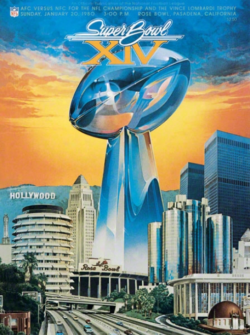 Canvqs 22 X 30 Super Bowl Xiv Program Print  Particulars: 1980, Steelers Vs Rams