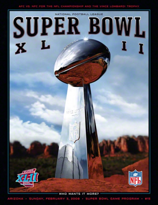 Canvas 22 X 30 Super Bowl Xlii Program Print  Details: 2008, Giants Vs Patriots