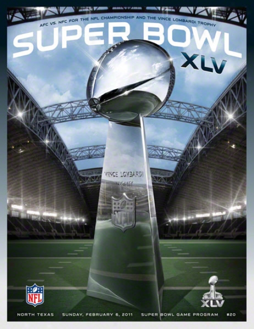 Canvas 22 X 30 Super Bowl Xlv Program Print  Defails: 2011, Packers Vs Steelers