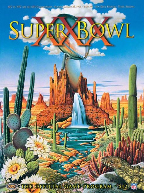 Canvas 22 X 30 Super Bowl Xxx Program Print  Details: 1996, Cowboys Vs Steelerx