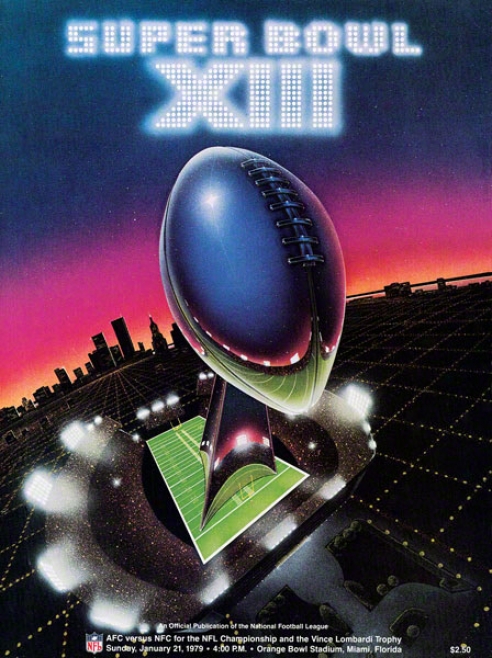 Canvas 36 X 48 Super Bowl Xiii Program Print  Details: 1979, Steelers Vs Cowboys