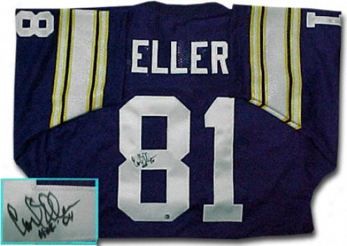Carl Eller Minnesota Vikings Autographed Throwback Purple Jersey