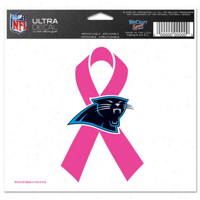 Carolina Panthers Breasr Cancer Awareness 4x6 Ultra Decal