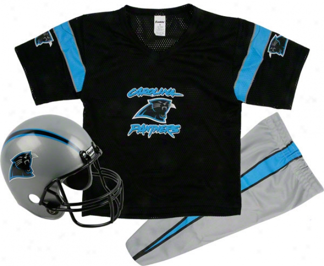 Carolina Panthers Kids/youth Football Helmet Uniform Set