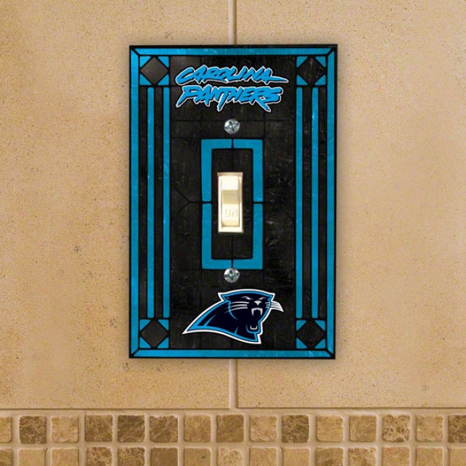 Carolina Panthers Light Switch Cover: Particular Glass