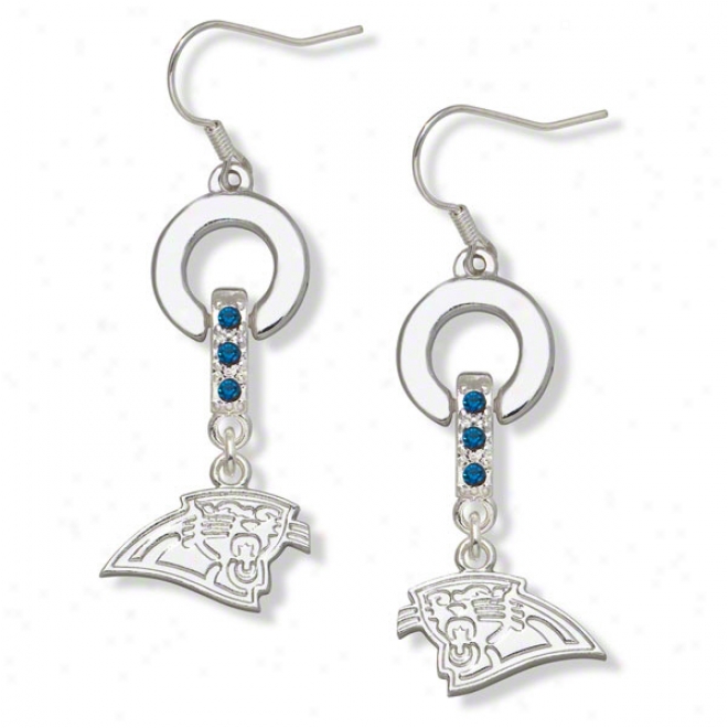 Carolina Panthers Mvp Crystal Earrings