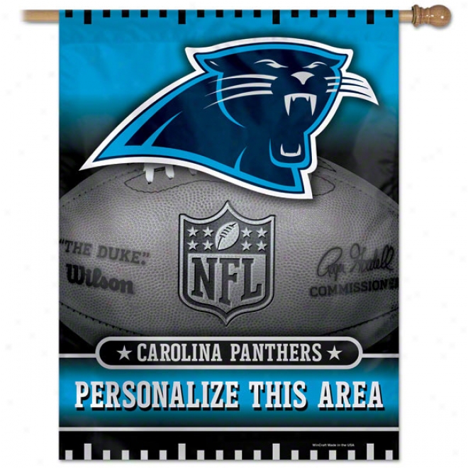 Carolina Panthers Personalized Vertical Flag: 27x37 Banner