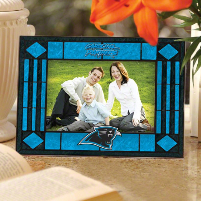 Carolina Panthers Picture Frame: Horizonal Glass Frame