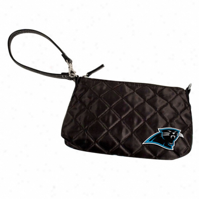 Carolina Panthers Quilted Wristlet