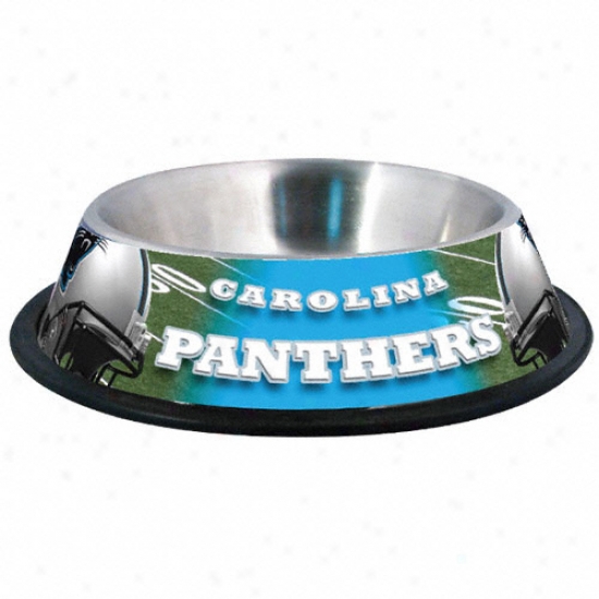 Carolina Panthers Stainless Steel Dog Bowl