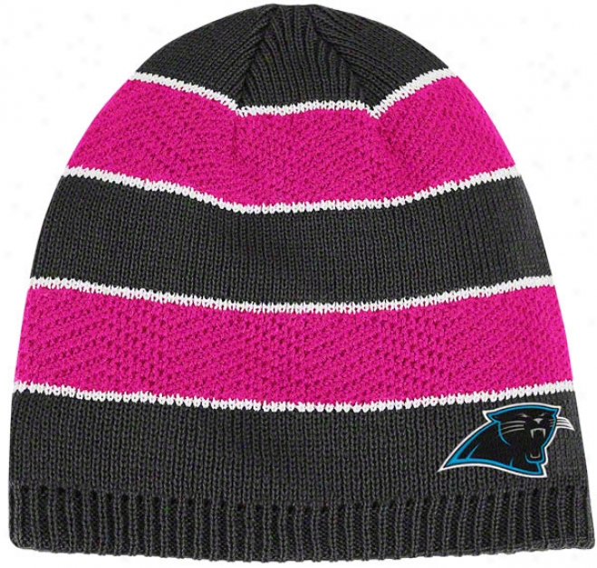 Carolina Panthers Women's Breast Cancer Awarenews Uncuffed Knit Hat