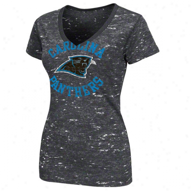 Carolina Panthers Women's Pride Playing Ii Charcoal Short Sleeve Top