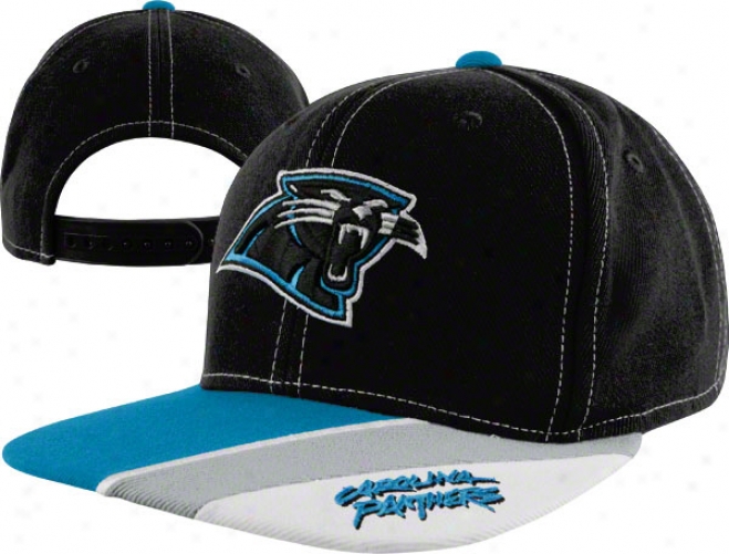 Carolina Panthers Youth Black Reebok Nfl Retro Snapback Cap