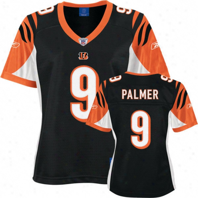 Carson Palmer Black Reebok Premier Cincinnati Bengals Women's Jersey