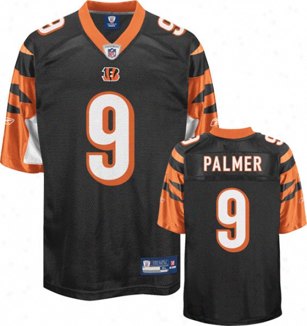 Carson Palmer Jersey: Reebok Black Replica #9 Cincinnati Bengals Jersey