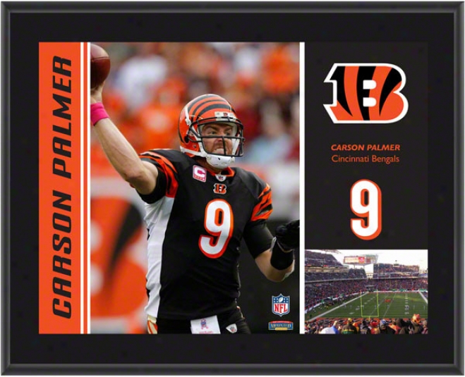 Carson Palmer Plaque  Details: Cincinnati Bengals, Sublimated, 10x13, Nfi Plaque