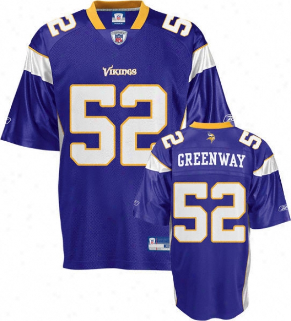 Chad Greenway Youth Jersey: Reebok Purple Replica #52 Minnesota Vikings Jersey