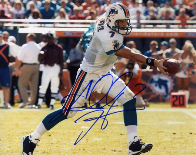 Chad Henne Autographed 8x10 Photograph  Detauls: Miami Dolphins, Hand Off