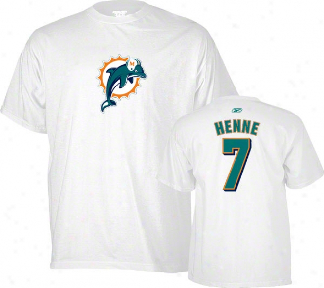 Chad Henne Miami Dolphins Happy Reebok Name & Number T-shirt