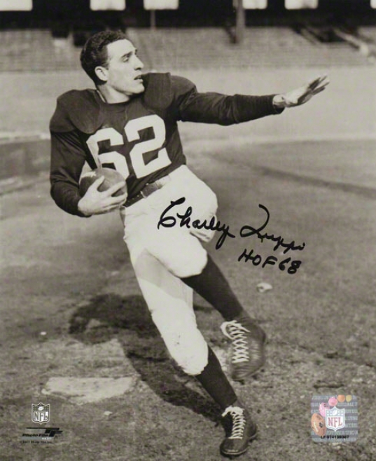 Charley Trippi Autographed Photograph - Chicago Cardinals 8x10 Signed Picture With Hof 68 Inscription