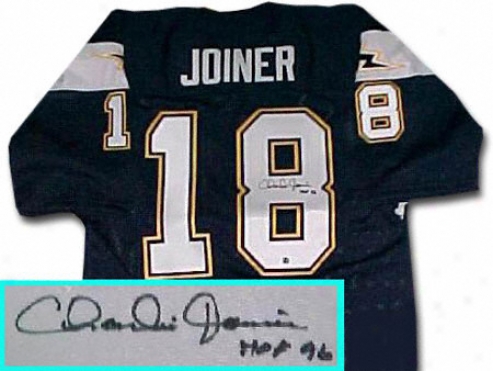 Charlie Joiner San Diego Chargers Autographed Throwback Blue Jersey