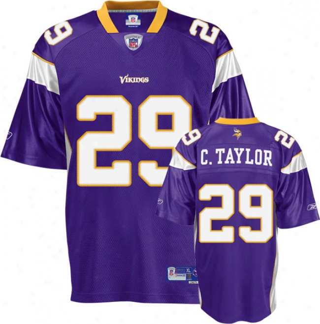 Chester Taylor Pudple Reebok Nfl Premirr Minnesota Vikings Jersey