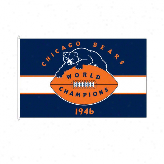 Chicago Bears 3x5 1946 Champions Logo Flag