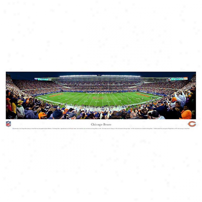 Chicago Bears 40x13 Unframed Panoramicc