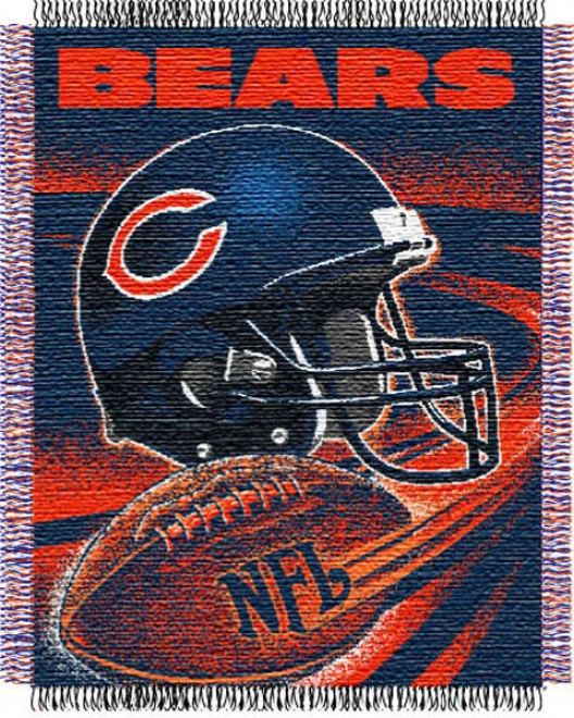 Chicago Bears 48x60 Spiral Triple Woben Jacquard Throw