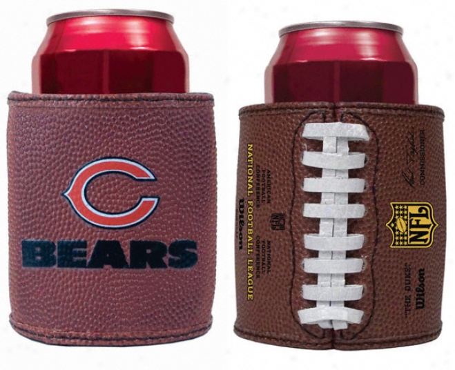 Chicago Bears Authentic Football Grasp Can Koozie - Set Of 2