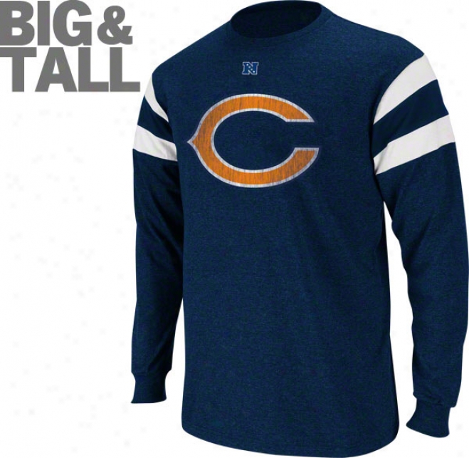 Chicago Bears Big & Tall End Of Line Iii Long Sleeve Jersey Shirt