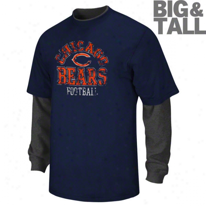 Chicago Bears Big & Tall Read & React Long Sleeve 2-fer Shirt